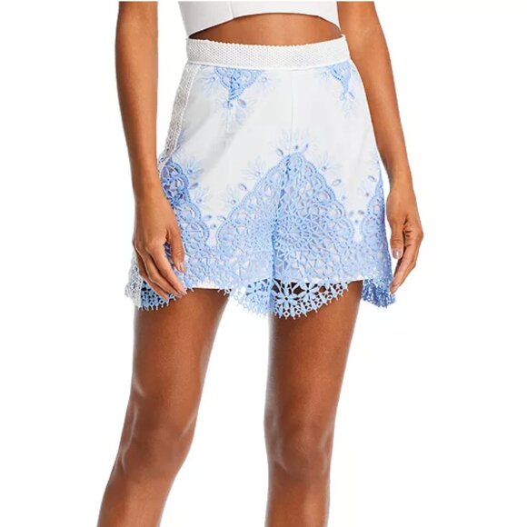 EVARAE Layla Cotton Lace-embroidered Shorts 10‎ - Picture 1 of 15